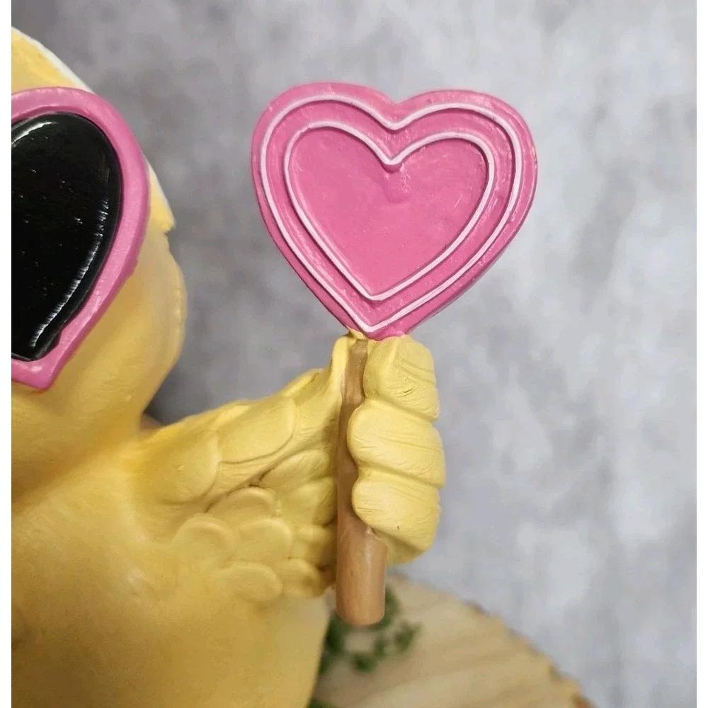 Easter Spring Chick Bunny Pink Heart Sunglasses Figurine Tabletop Decor 9.5